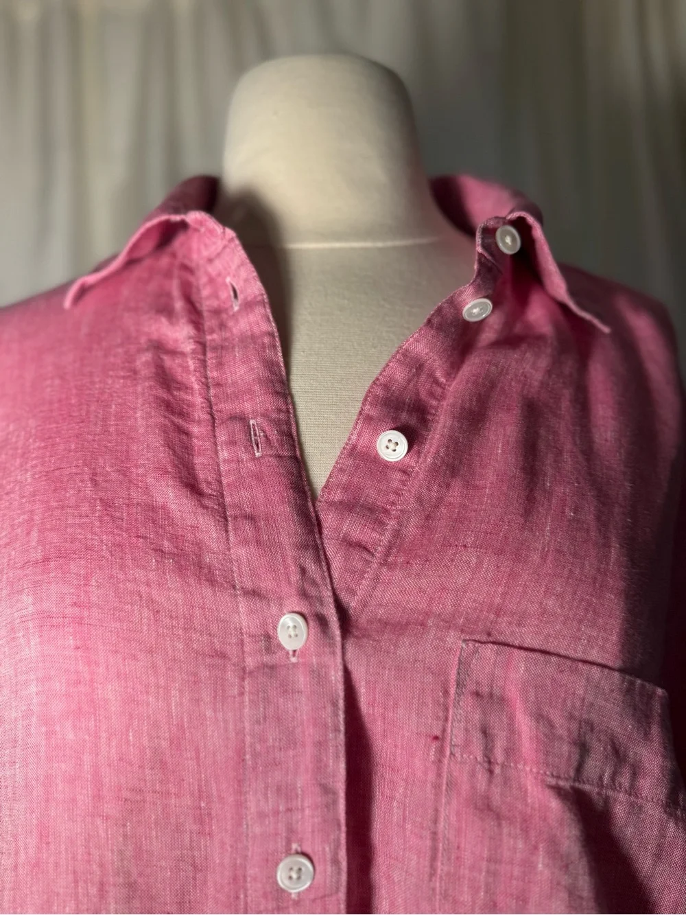 Madewell Bubble Gum Classic Relaxed Linen Button-Down Shirt - S